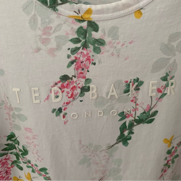 Ted Baker London Malvani Sorbet Print S/S Cotton Tee SZ 5 - Picture 5 of 7